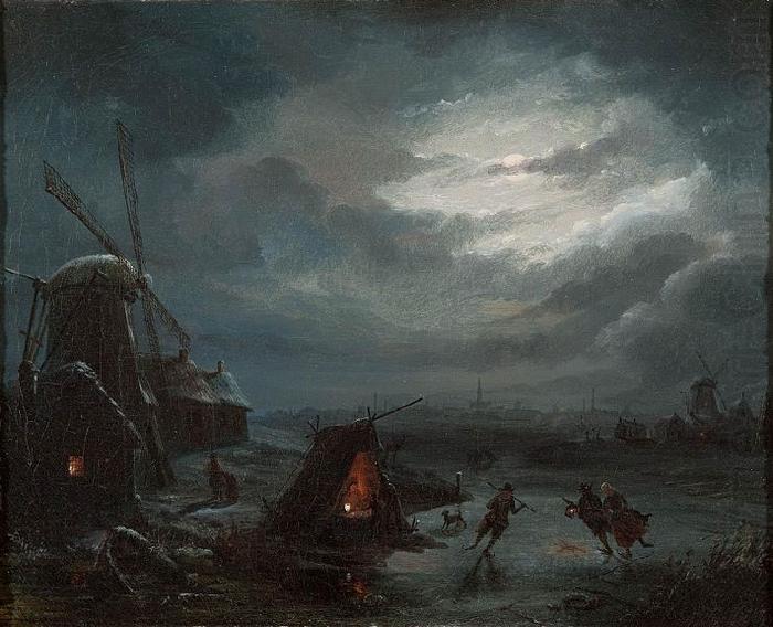 Nocturnal View of the Ice, Jan Baptiste Vanmour